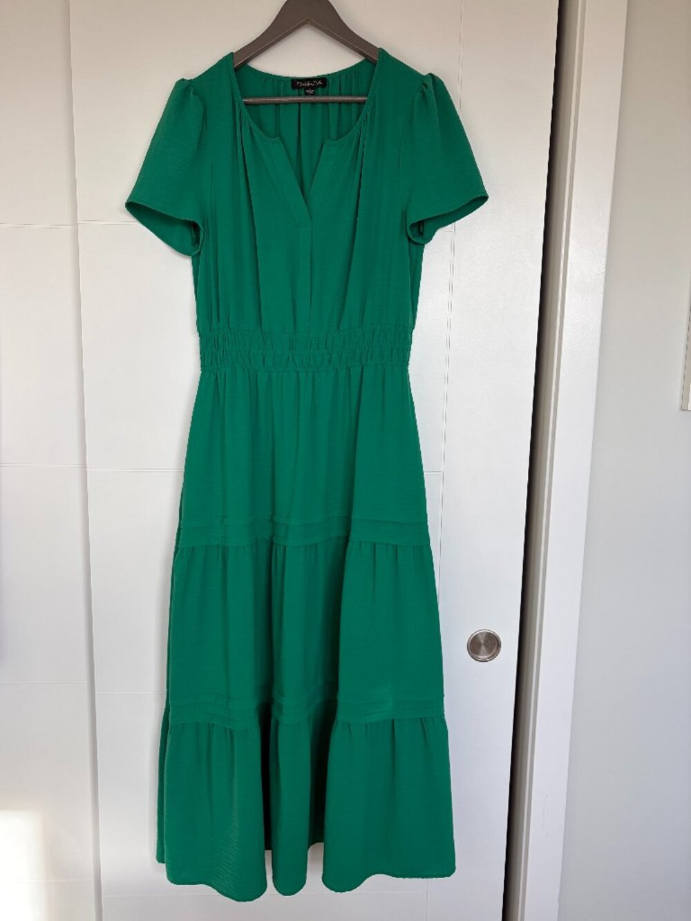 Rachel Zoe Tiered Short Sleeve Maxi Dress